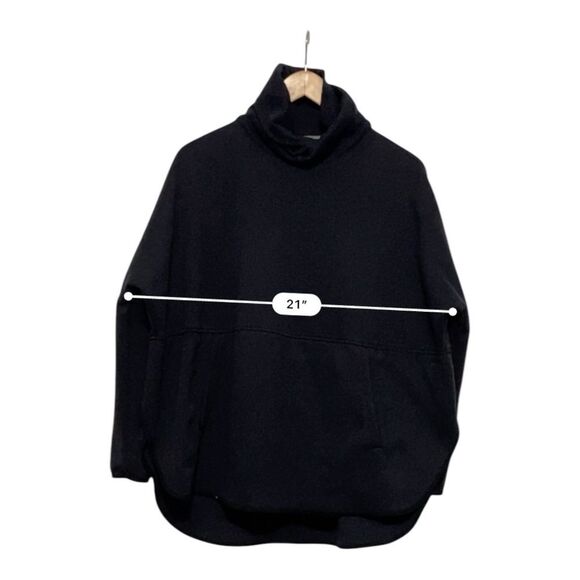 The North Face Black Drop Shoulder Oversized Dolman Turtleneck Sweatshirt XS - Picture 5 of 10
